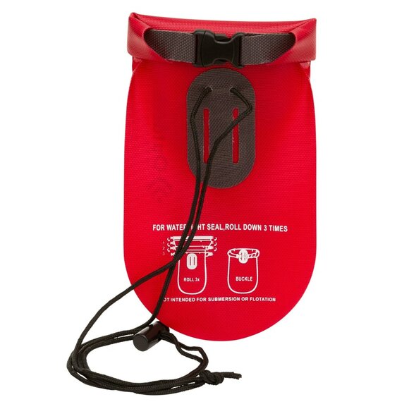 Outdoor Products Valuables Dry Pouch Watertight Roll Top Seal, Red, Unisex, 0.5 - Picture 4 of 5